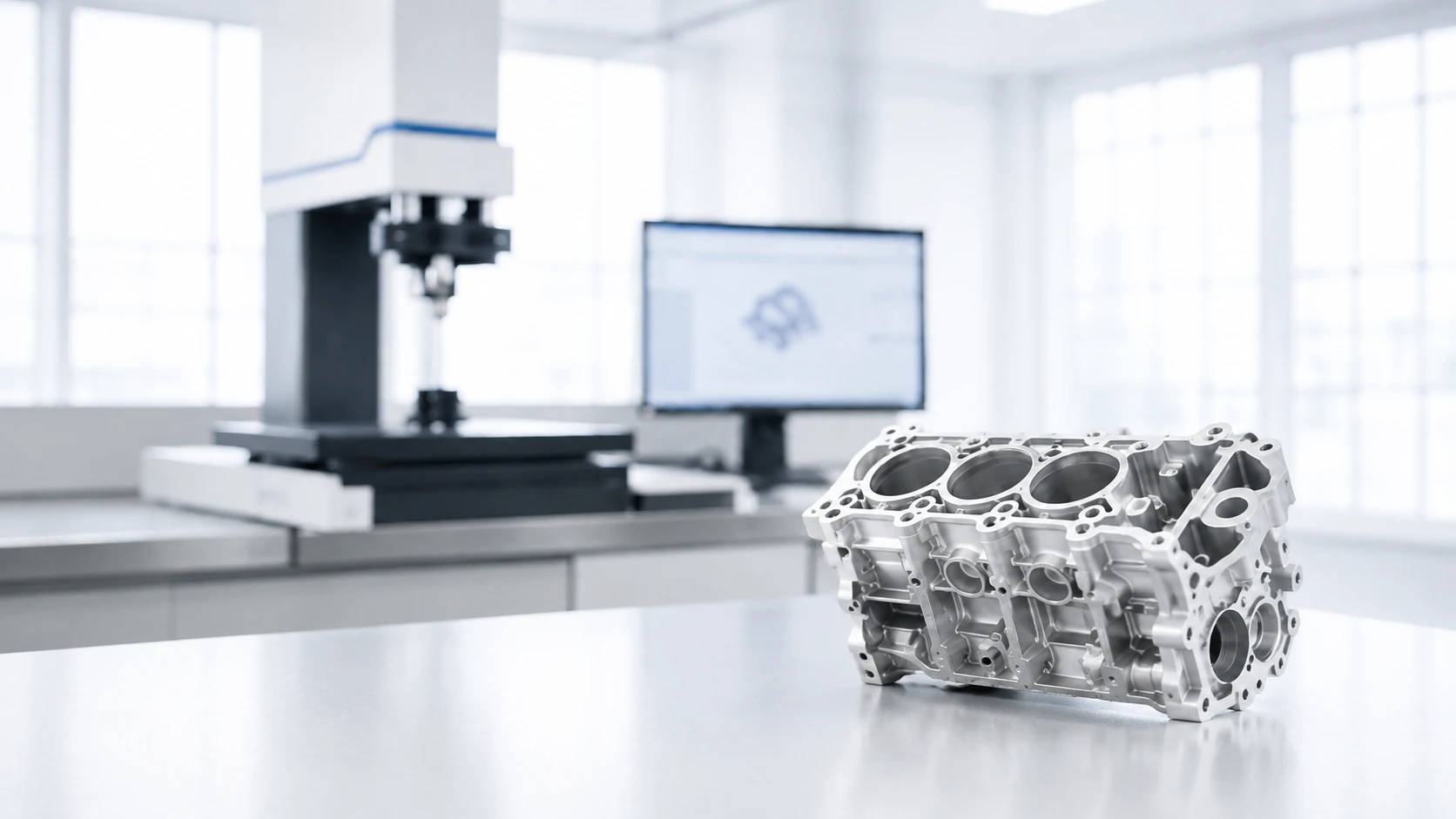 Technisches Bauteil mit gereinigten Zylinder&ouml;ffnungen