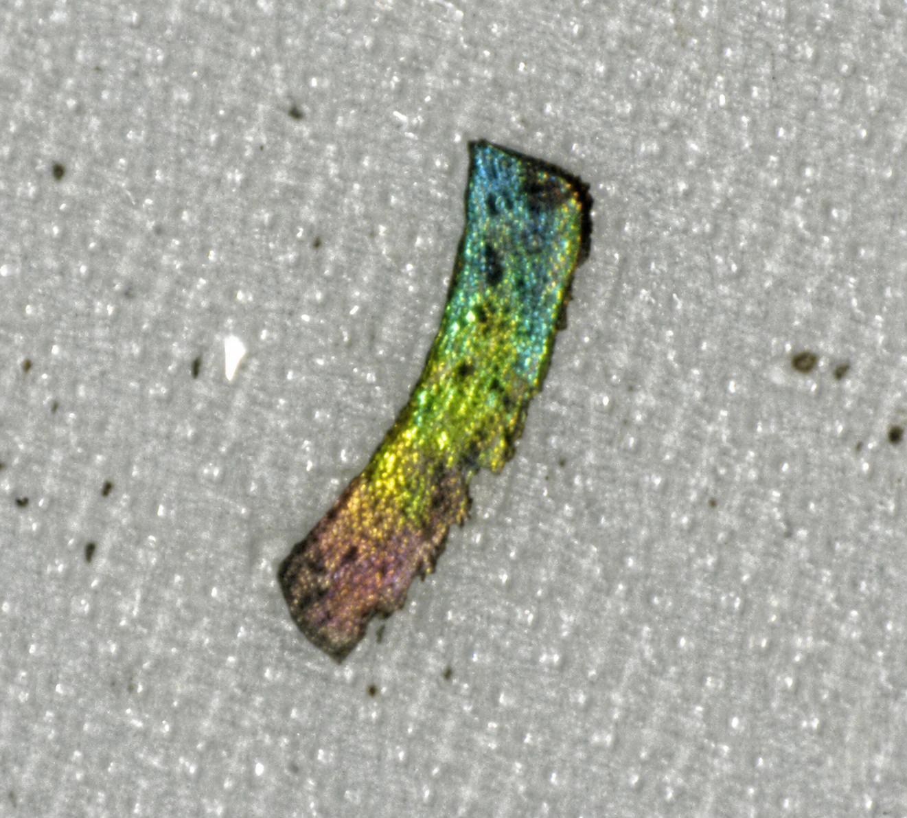 Metallpartikel mit Anlauffarben