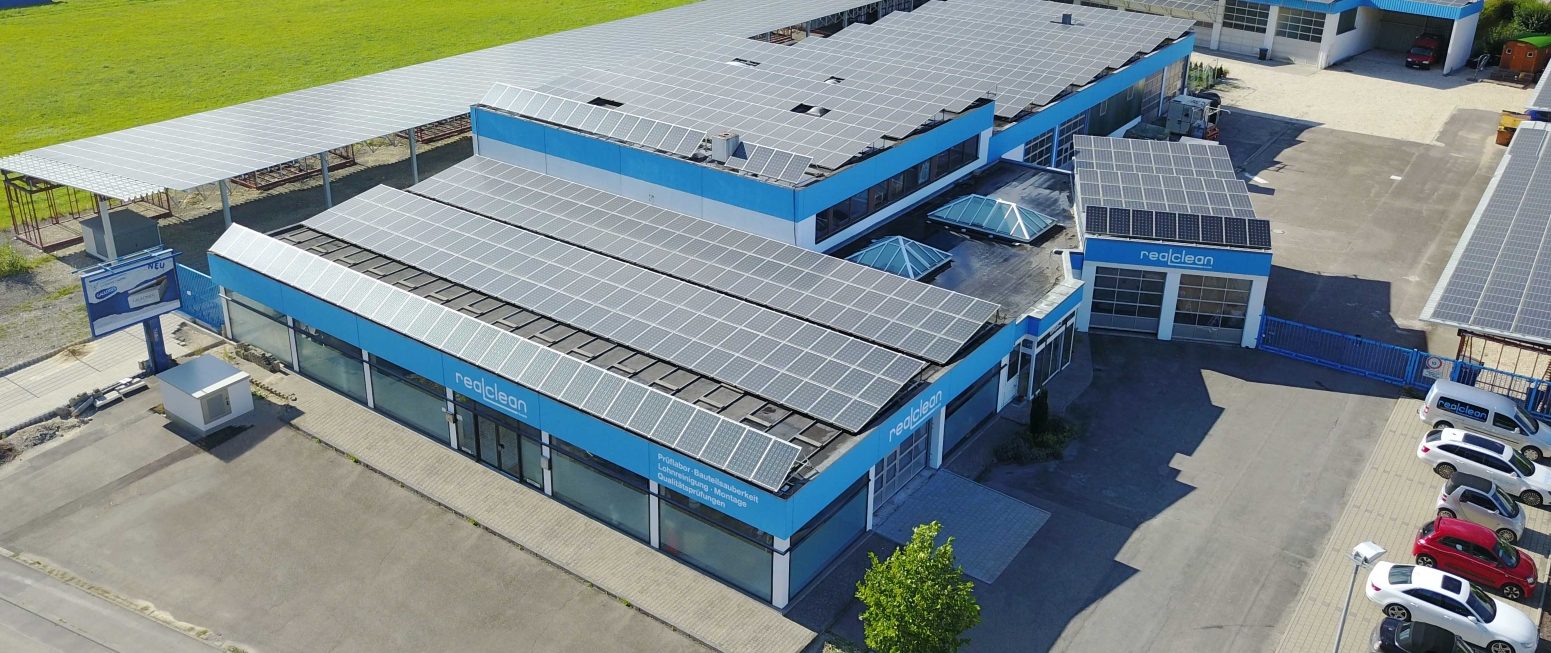 Luftaufnahme des Firmenstandorts der realclean GmbH in Schelklingen